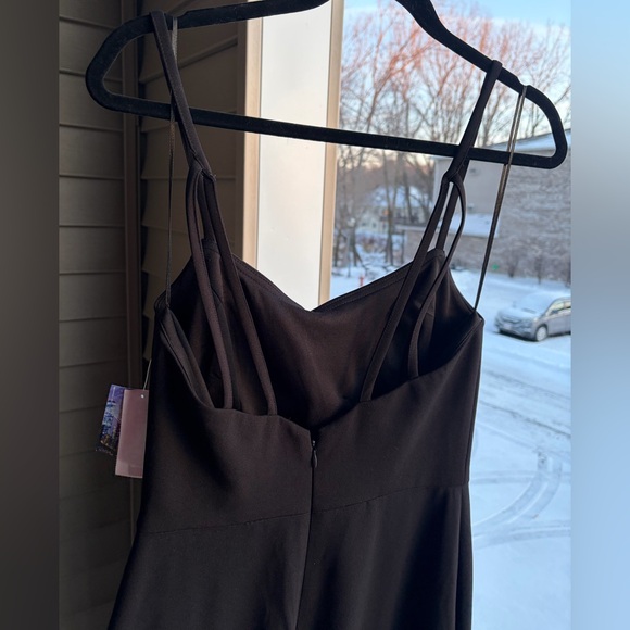 🆕 ✨ Nightway Black Rhinestone Embellished Gown Formal Evening Maxi Dress Size 6 - Picture 7 of 15